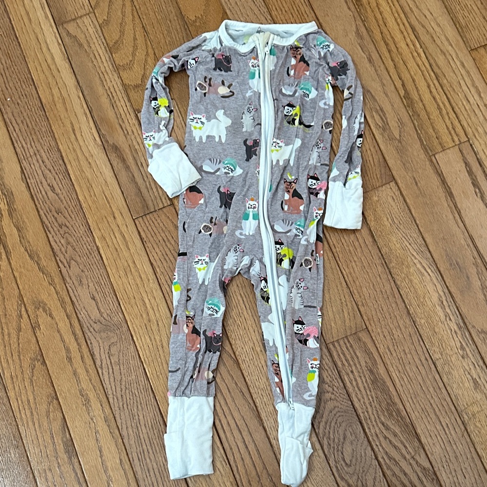Little Sleepies Cozy Cats Zippy - Sz 6-12 months